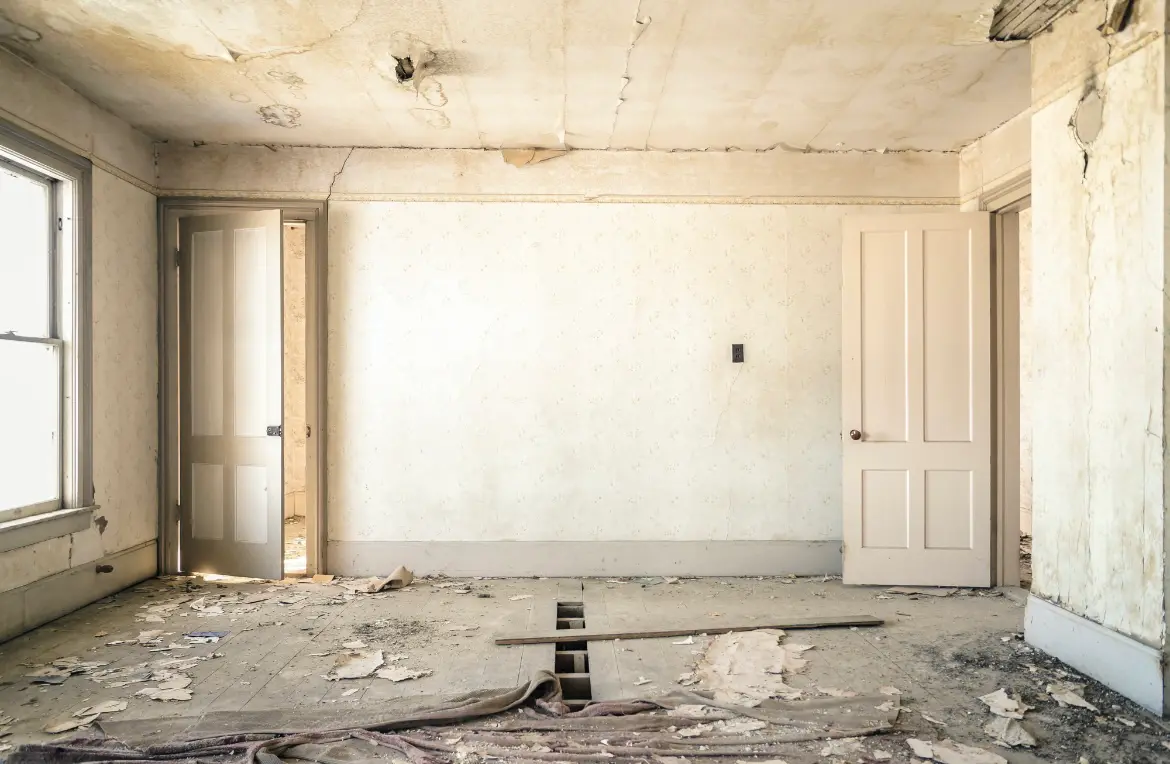 Waste disposal crew managing a cleanout project in Brown Station